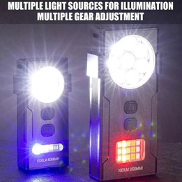 E-SMARTER D85 8 Eyes Strong Magnetic Adsorption Mini Carry-on Keychain Flat Work Light