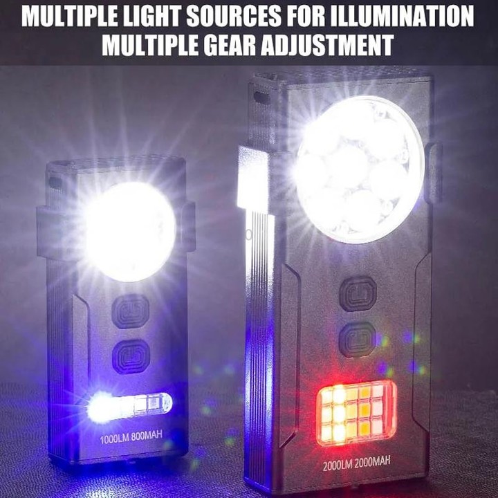 E-SMARTER D85 8 Eyes Strong Magnetic Adsorption Mini Carry-on Keychain Flat Work Light