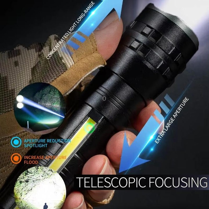 E-SMARTER P27 Pen Clip Strong Light Flashlight Laser Wick High Bright Side Light Outdoor Emergency Adventure Flashlight(Battery