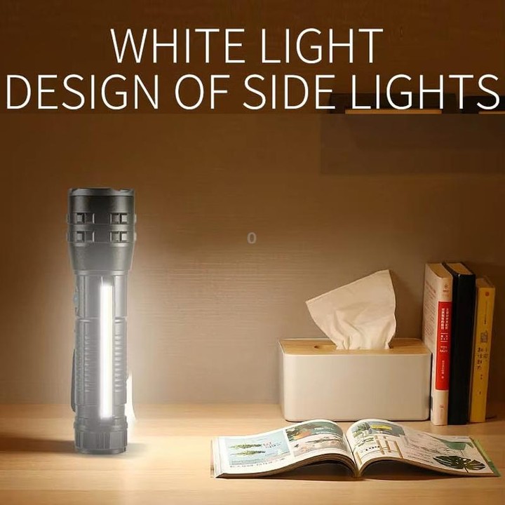 E-SMARTER P27 Pen Clip Strong Light Flashlight Laser Wick High Bright Side Light Outdoor Emergency Adventure Flashlight(Battery