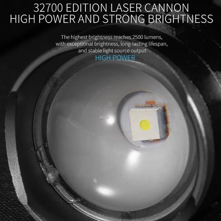 E-SMARTER P27 Pen Clip Strong Light Flashlight Laser Wick High Bright Side Light Outdoor Emergency Adventure Flashlight(Battery