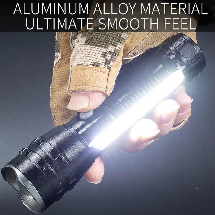 E-SMARTER P27 Pen Clip Strong Light Flashlight Laser Wick High Bright Side Light Outdoor Emergency Adventure Flashlight(Battery