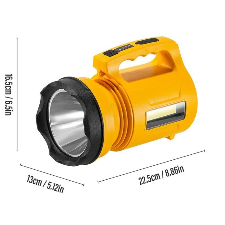 E-SMARTER 8W5205-2 Small Carrying Light With RGB Colorful Lamps Outdoor Cycling Searchlight(Yellow)