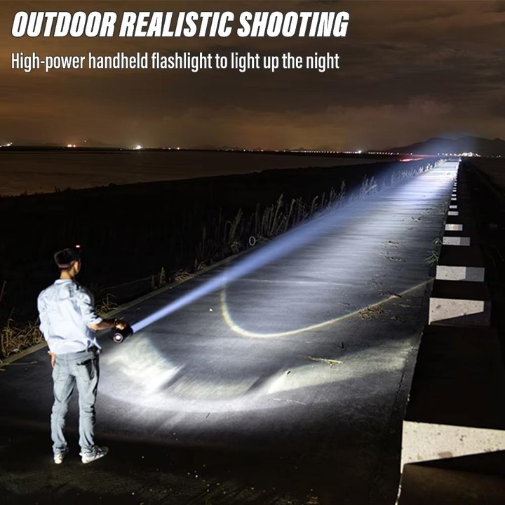 E-SMARTER 8W5205-2 Small Carrying Light With RGB Colorful Lamps Outdoor Cycling Searchlight(Yellow)
