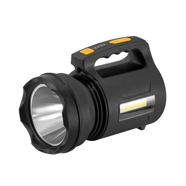 E-SMARTER 8W5205-2 Small Carrying Light With RGB Colorful Lamps Outdoor Cycling Searchlight(Black)
