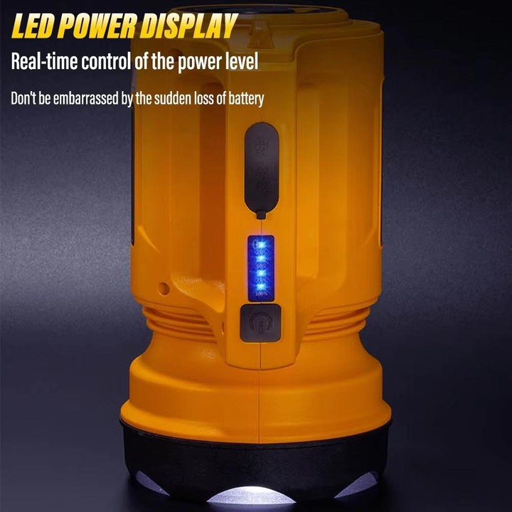 E-SMARTER 8W5205-2 Small Carrying Light With RGB Colorful Lamps Outdoor Cycling Searchlight(Black)