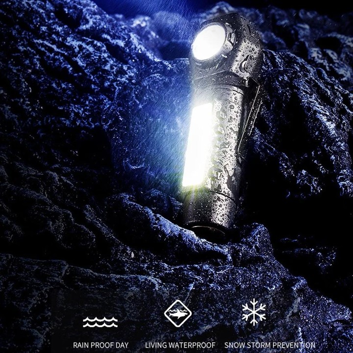 E-SMARTER KX212 Aluminium Alloy USB Rechargeable COB Flashlight Strong Light Long Shot Headlamp LED Camping Light