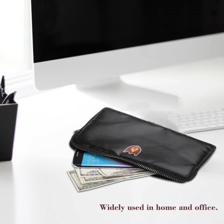 Fireproof and Waterproof Protective Bag for Digital Accessories Valuables 7.87x4.3x0.78 Inch