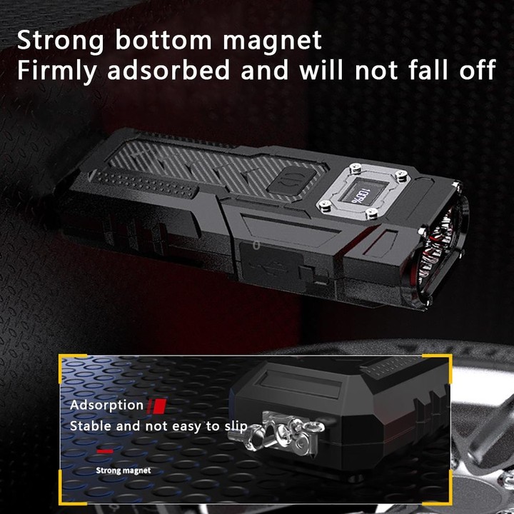 E-SMARTER BK08 Strong Mini Key Light Magnetic LCD Electric Display Dual Light Tool Lamp