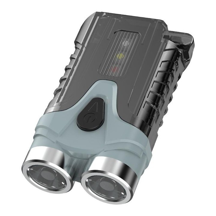 E-SMARTER Portable LED Keychain Light Outdoor Camping Dual Lamp(Gray)