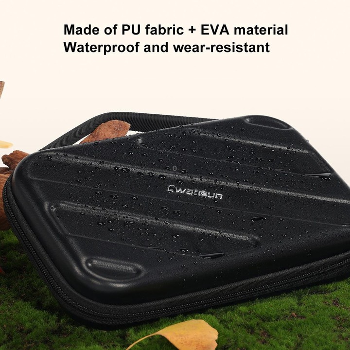 Cwatcun D163 Photography Accessories Organiser EVA Hard Shell Drop-proof Clutch Portable Digital Bag(Black)