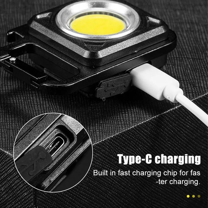 E-SMARTER W5134 Mini LED Glow Torch Strong Light Portable Keychain Light(Black)