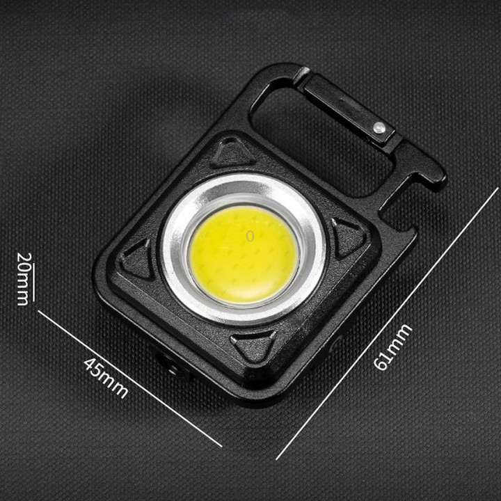 E-SMARTER W5134 Mini LED Glow Torch Strong Light Portable Keychain Light(Black)