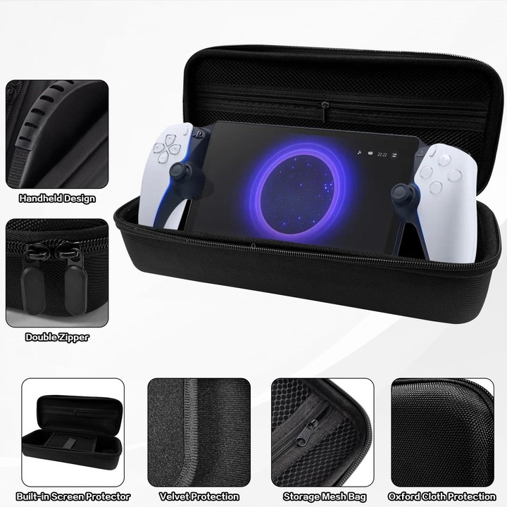 For PS Portal Game Consoles EVA Shockproof Waterproof Storage Bag(Gray)