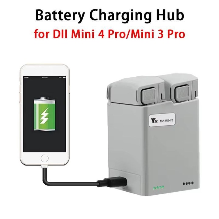 For DJI Mini 4 Pro / Mini 3 Pro / Mini 3 YX Dual-Way Charger Battery Manager With 35W US Plug