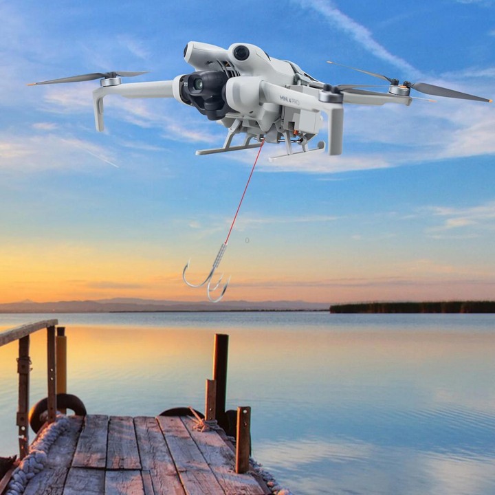For DJI Mini 4 Pro Airdrop System USB Charging Thrower(Light Gray)