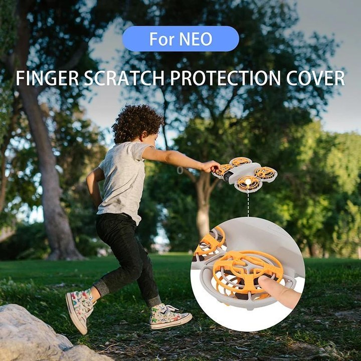 For DJI Neo CQT Drone Landing Scratch Protective Cover Prevent Finger Scratch Protective Cover Accessories, Color: Upper Orange