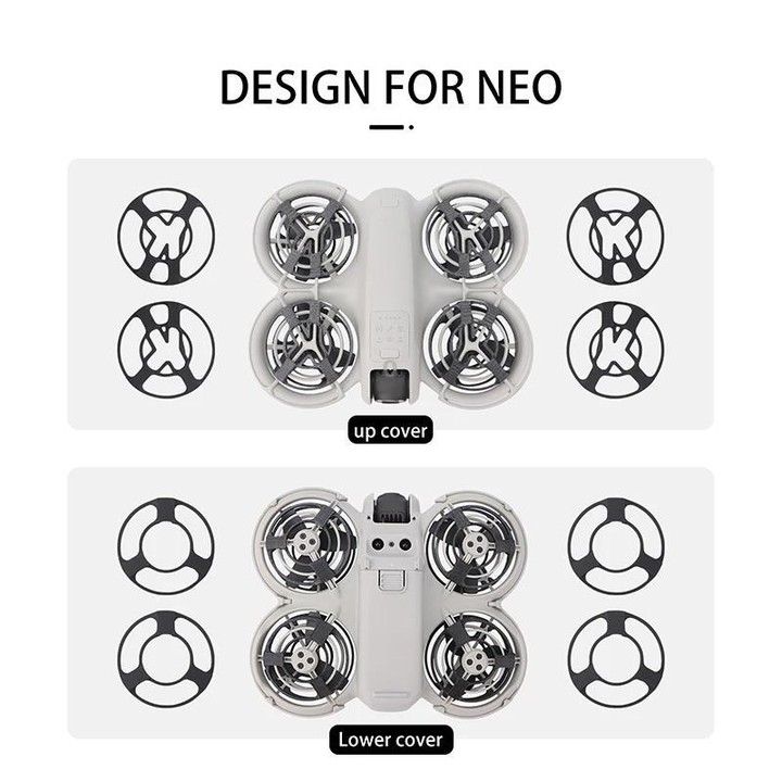 For DJI Neo CQT Drone Landing Scratch Protective Cover Prevent Finger Scratch Protective Cover Accessories, Color: Lower Gray