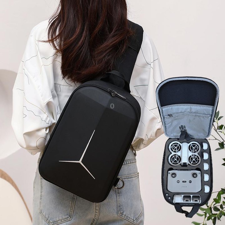 For DJI Neo BKANO NE-005 Portable Shoulder Bag Organiser Chest Bag(Black)