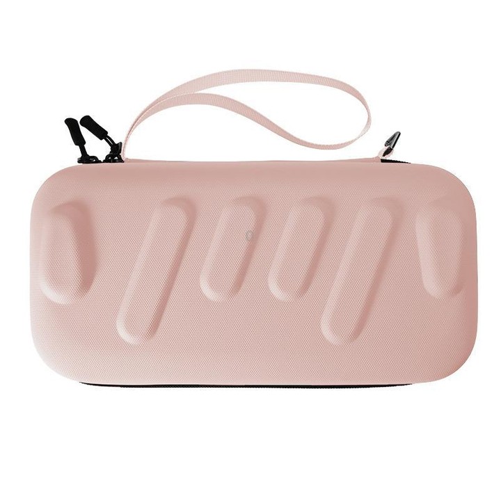For Nintendo Switch / Switch OLED Storage Bag Portable Hard Shell Handbag US Plug Version(Pink)
