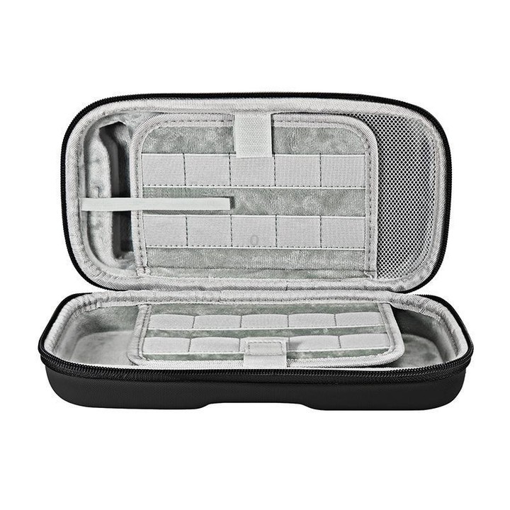 For Nintendo Switch / Switch OLED Storage Bag Portable Hard Shell Handbag US Plug Version(Gray)