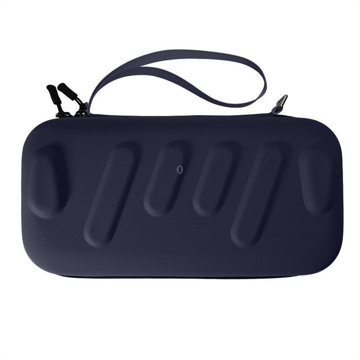 For Nintendo Switch / Switch OLED Storage Bag Portable Hard Shell Handbag US Plug Version(Deep Blue)