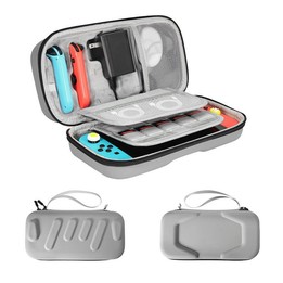 For Nintendo Switch / Switch OLED Storage Bag Portable Hard Shell Handbag US Plug Version(Deep Blue)