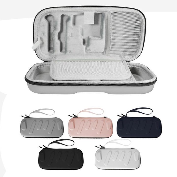 For Nintendo Switch / Switch OLED Storage Bag Portable Hard Shell Handbag EU Plug Version(White)