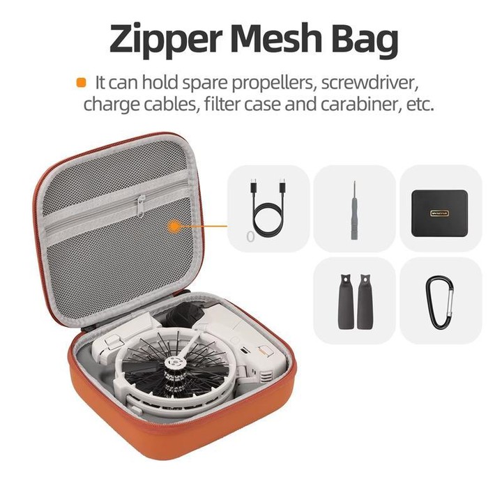 For DJI Flip Sunnylife FP-B957 Storage Bag Mini Vlog Aerial Camera Protective Case(Orange)