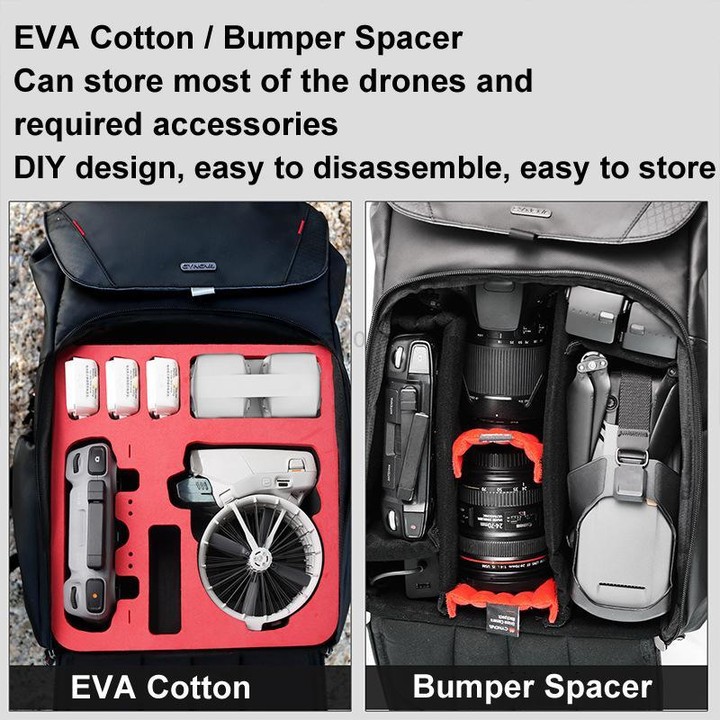 For DJI Flip CYNOVA C-MA-DB-003 Drone Shock And Stress Reduction Duffel Bag(Black)