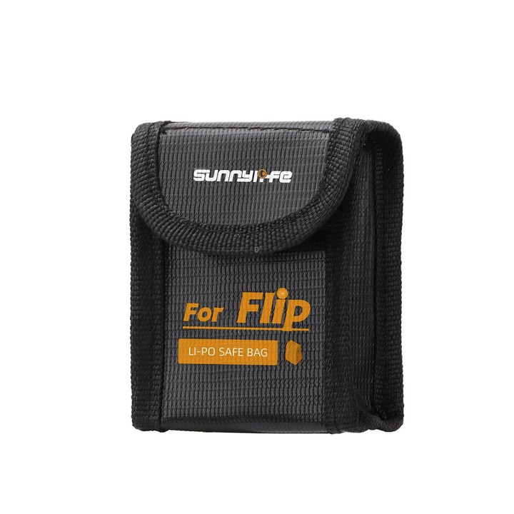 For DJI Flip Sunnylife Battery Explosion Proof Bag Li-ion Safety Storage Bag Flame Retardant Protective Bag Small (For 1 Battery