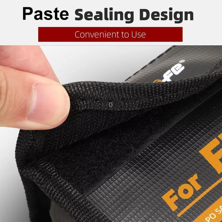 For DJI Flip Sunnylife Battery Explosion Proof Bag Li-ion Safety Storage Bag Flame Retardant Protective Bag Small (For 1 Battery
