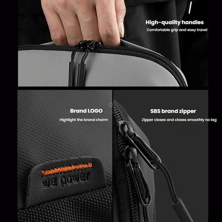WEPOWER Digital Accessories Storage Bag Waterproof Clutch Travel Case(Black)