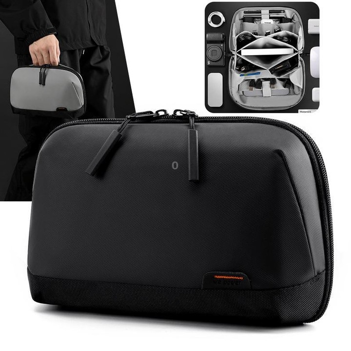 WEPOWER Digital Accessories Storage Bag Waterproof Clutch Travel Case(Deep Blue)