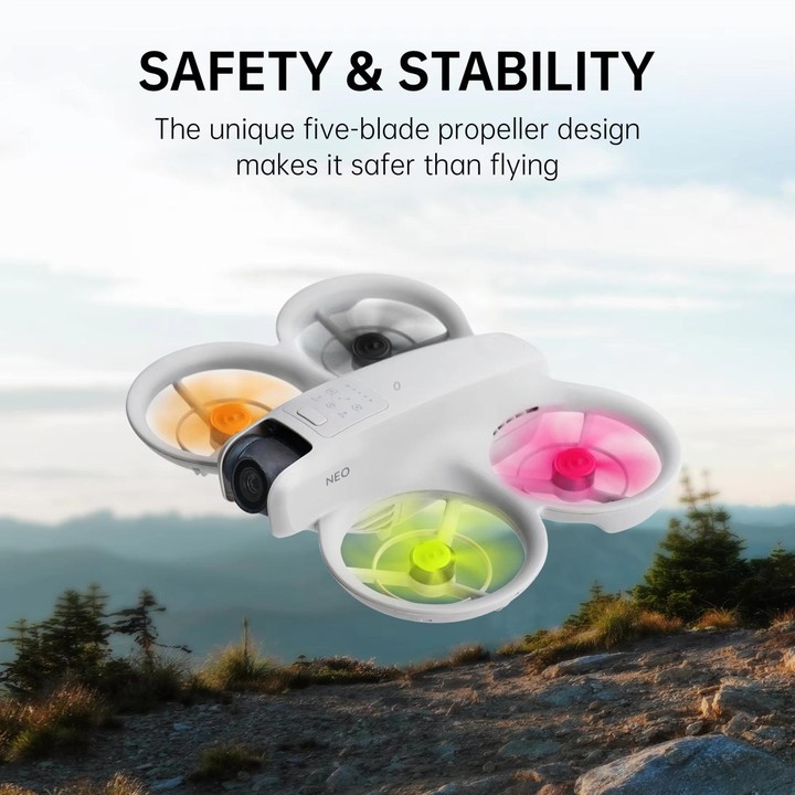 1pair For DJI Neo RCSTQ Drone 5 Blade Paddle Quick Release Replacement Blade(Green)