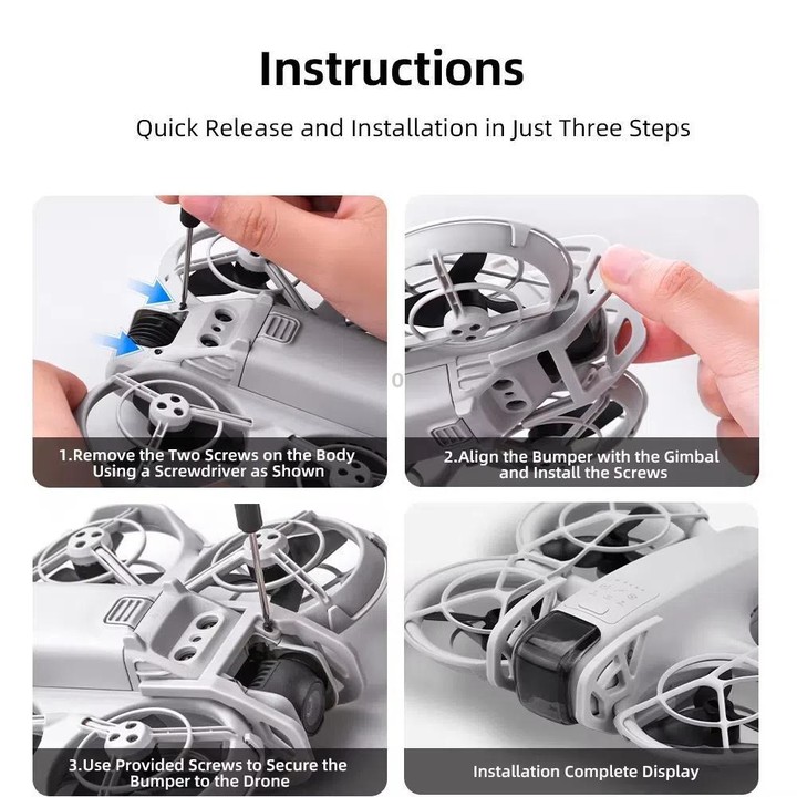 For DJI Neo BRDRC Bumper Gimbal Lens Crash Bar(Gray)