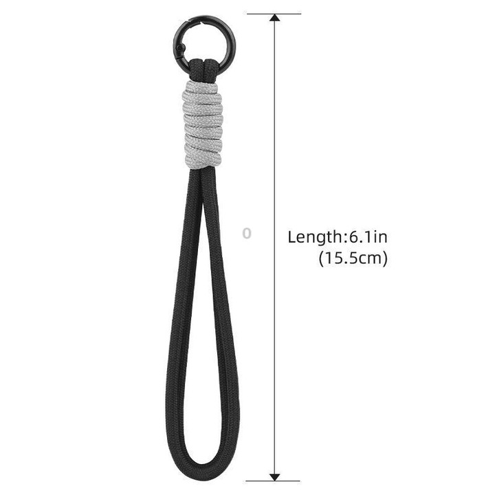 BRDRC Sports Camera Hand Lanyard With 1/4 inch Screw Loss Prevention Lanyard Wrist Strap Accessories(Black Rope Gray Knot)