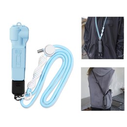 BRDRC Sport Camera Lanyard With 1/4 Inch Screw Anti-Lost Crossbody Lanyard(Light Blue Rope White Knot)