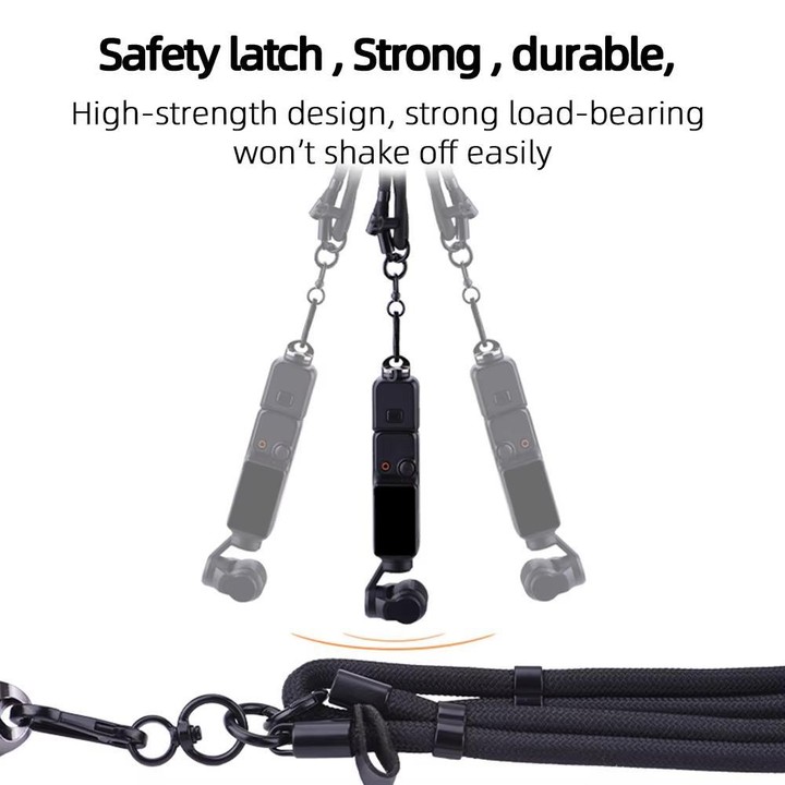 BRDRC Sport Camera Lanyard With 1/4 inch Screw Anti-Lost Crossbody Rope Accessory(Blue)