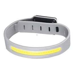 Rechargeable COB Armband Light Night Running Safety Warning Arm Leg Wristband Light(Gray)