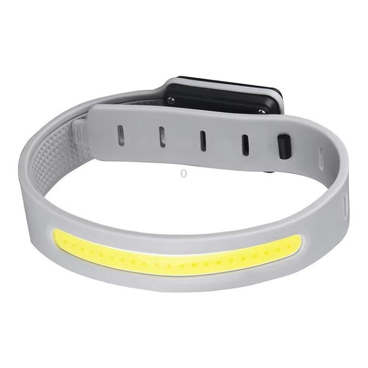 Rechargeable COB Armband Light Night Running Safety Warning Arm Leg Wristband Light(Gray)
