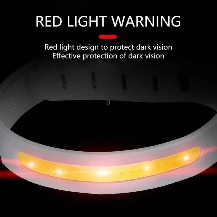 Rechargeable COB Armband Light Night Running Safety Warning Arm Leg Wristband Light(Gray)