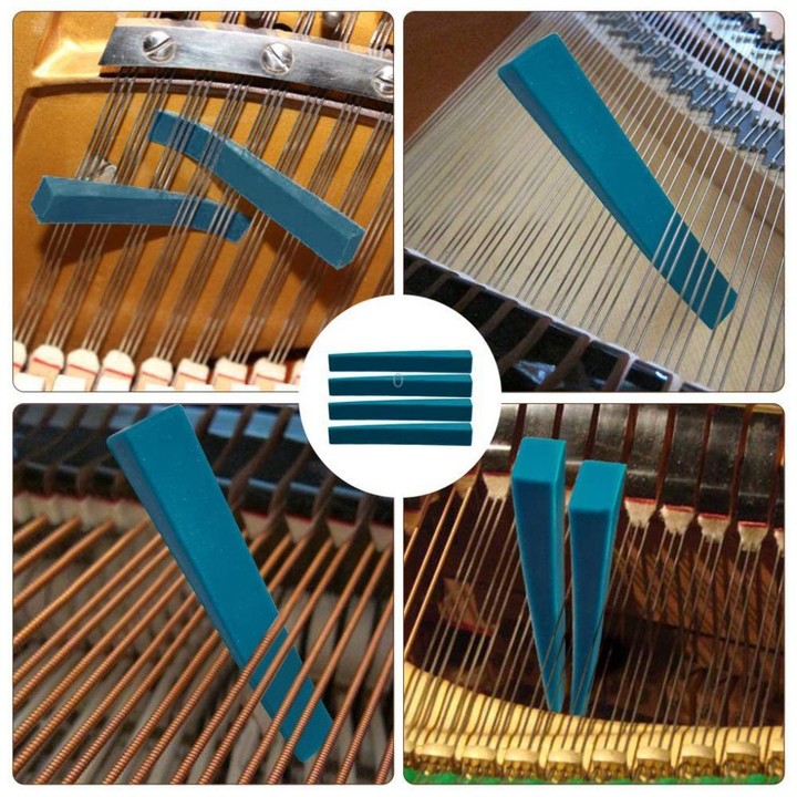 Piano Tuning Tool Set Tuning Stop Tape Wrench Musical Instrument Accessories, Style: Blue 8pcs / Set