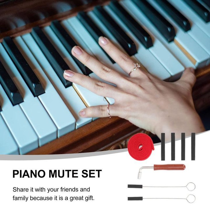 Piano Tuning Tool Set Tuning Stop Tape Wrench Musical Instrument Accessories, Style: Blue 8pcs / Set