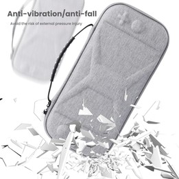 For Nintendo Switch 2 Game Console Storage Bag EVA Fabric Handbag(Silver Gray)