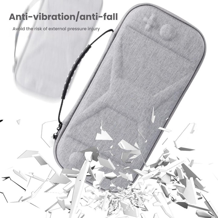 For Nintendo Switch 2 Game Console Storage Bag EVA Fabric Handbag(Silver Gray)
