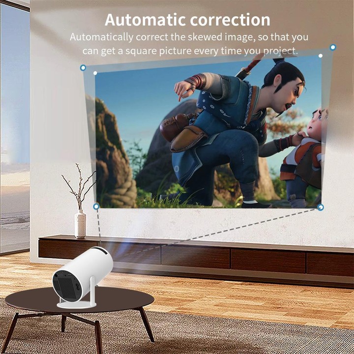 HY300 Game Projector Android 11 System With Wireless Gaming Controller 720P Home Theater(UK Plug)