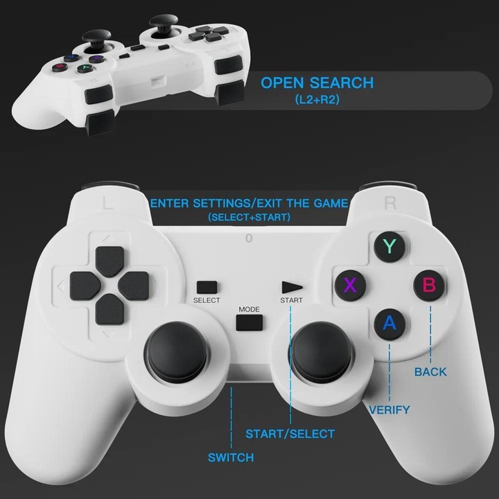 HY300 Game Projector Android 11 System With Wireless Gaming Controller 720P Home Theater(UK Plug)