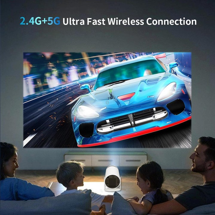HY300 Game Projector Android 11 System With Wireless Gaming Controller 720P Home Theater(UK Plug)