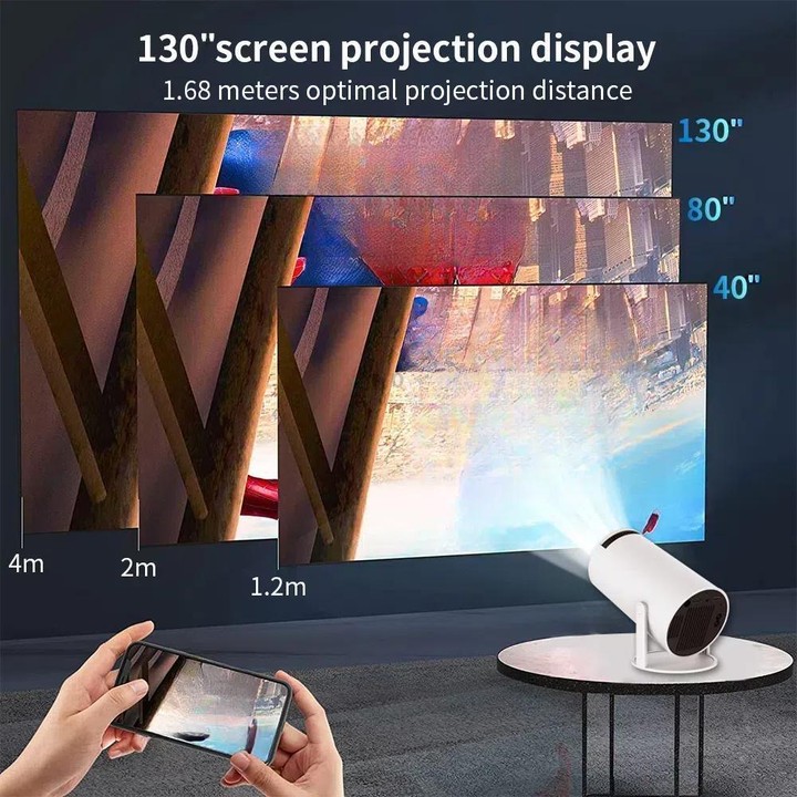 HY300 Game Projector Android 11 System With Wireless Gaming Controller 720P Home Theater(UK Plug)